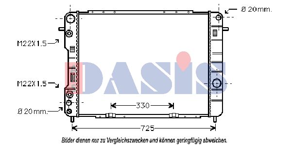 AKS DASIS radiatorius, variklio aušinimas 150042N